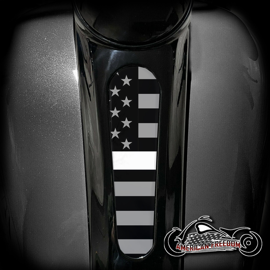 Harley 8 Inch Dash Insert - Thin White Line Flag